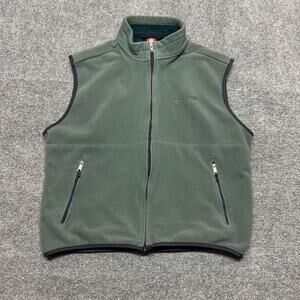Simms Gore Windstopper Fleece Vest Mens M Green Full Zip Fishing